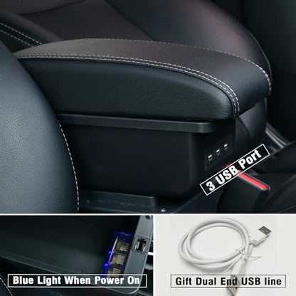 Car Armrest Box for Toyota Yaris (White Line)