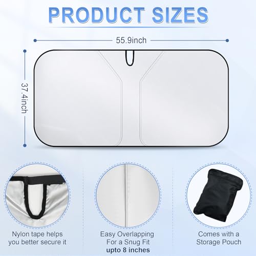300T Universal Car Windshield Sun Shade (Tesla Model 3)