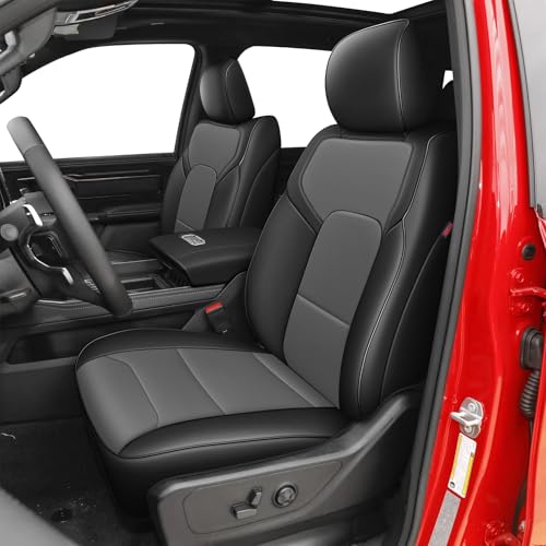 Custom Fit Seat Covers for Dodge RAM 1500 2019 (Black+Gray / Ram 2019-2026 1500 Full Set)