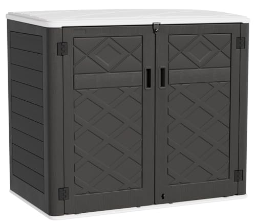 Larger Outdoor Storage Shed Weather Resistance (48 Cu.ft Black Shed-03C)