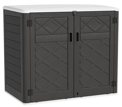 Larger Outdoor Storage Shed Weather Resistance (48 Cu.ft Black Shed-03C)