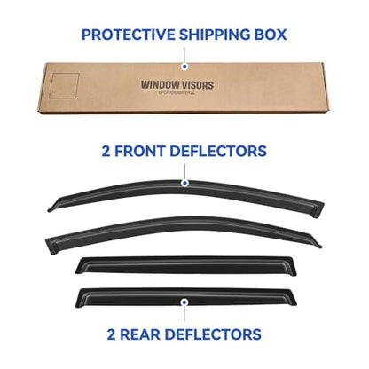 Window Visors Rain Guards for 2006 (2006-2012 Toyota RAV4)