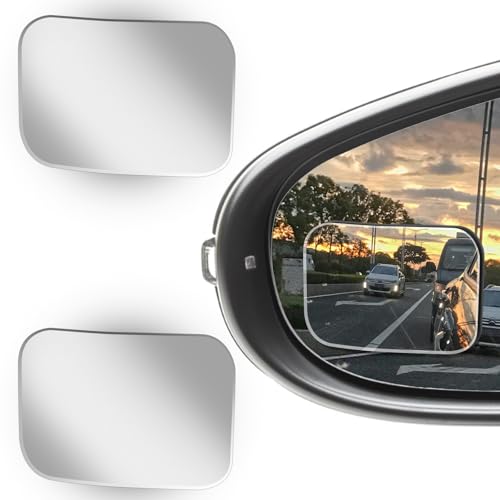 2Pcs Cars Square Blind Spot Mirrors (Card Square-2Pcs)