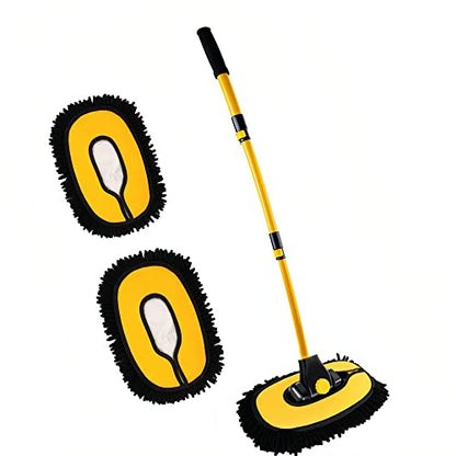 15°Curved Chenille Car Wash Brush (Yellow-002)