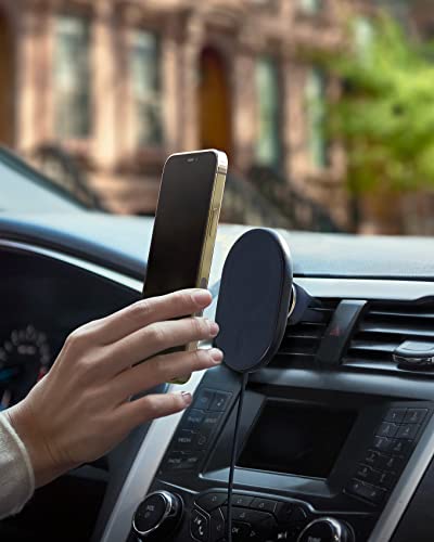 Velox Magnetic Wireless Charging Air Vent Car Phone Mount. Compatible with MagSafe iPhones including iPhone 12 (Qi Wireless Charging)