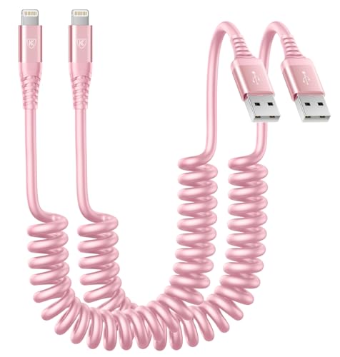 iPhone Charger Cable for Car 3FT (3FT / USB A to Lightning / Pink)