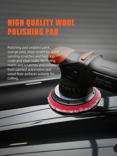 Wool Polishing Pads (2Pcs 6Inch Ultra Coarse Short Hair Wool / 6 Inch (150mm))