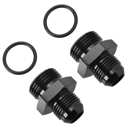 10AN Male Flare to 12AN ORB O (10AN to 12AN ORB / Black - 2PCS)