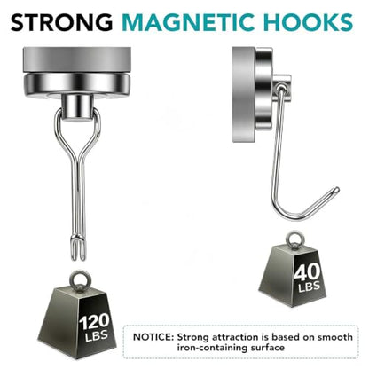 Magnetic Hooks (Silver / 1.26in)
