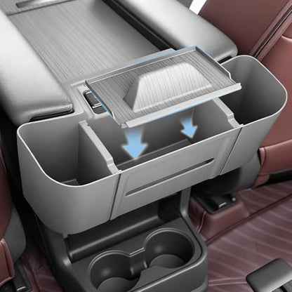 3-in-1 Rear Center Console Hanging Organizer for Sienna 2021-2026 (Center Armrest Rear Organizer)
