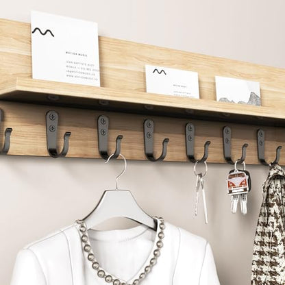 20 Pack Coat Hooks for Hanging (20pcs + Black)