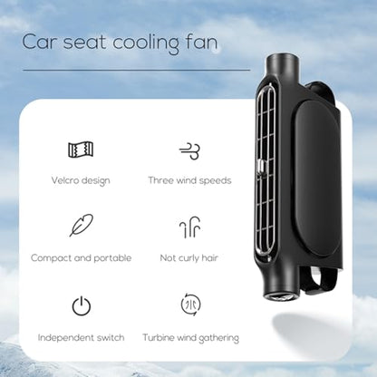 Upgrade Car Seat Cooling Fan (A-Black)