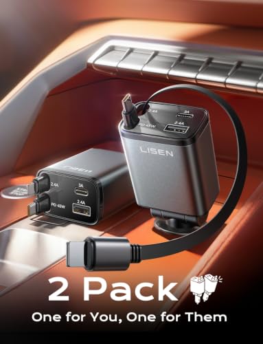 Retractable Car Charger (Grey / 31.5 Inch（2Pack）)
