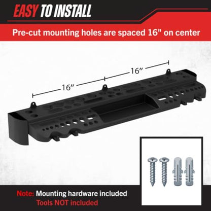 Wall Mount Hand Tool Organizer with 61 Holes and 4 Hooks