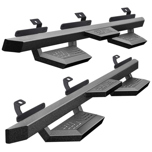6" Running Boards Anti (Black Square Tube / 07-18 Wrangler JK 4 Doors)