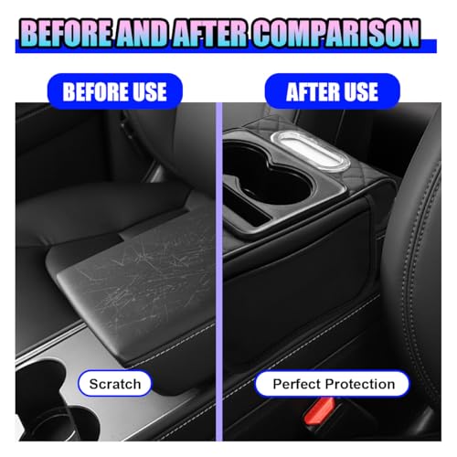 Leather Car Center Console Cover (Black)