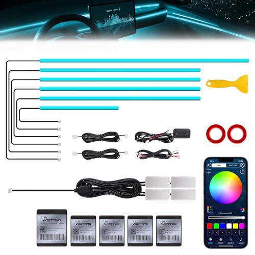 RGB Acrylic Interior Car LED Strip Light with Wireless APP (RGB Color 10 in 1)