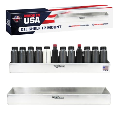 443 Oil Shelf 12 Quart Bottle Holder Storage Organizer Caddy 32" (Silver)