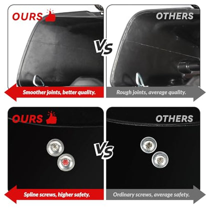 Vivid Black Hard Saddlebags with Chrome Latches Lock&Key Set Fit for Harley Touring Road King Street Glide Electra Ultra 2014 (Vivid Black 1# / For 2014-later)
