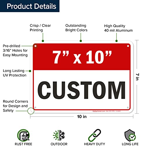 Custom Sign Custom Sign for Business (Header - Horizontal / 7x10 - Aluminum)