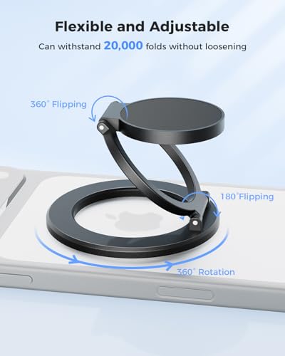 Dual Sided Magnetic Ring Holder for Gym MagSafe Stand & Phone Grip (Black)
