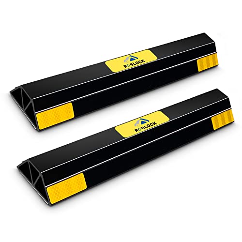 New Updated 18" 2 PCS Heavy Duty Car Stopper for Garage (1.8"H Updated)