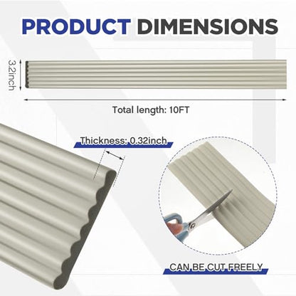 Garage Wall Protector (Gray / 10ft x 3.15in)