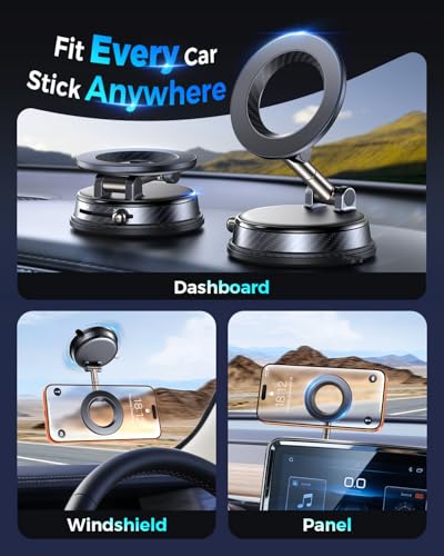 Magnetic Car Phone Holder (Black)