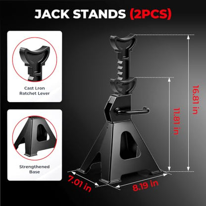 2.5 Ton Car Truck Floor Jack Service Heavy Duty Steel Hydraulic Low