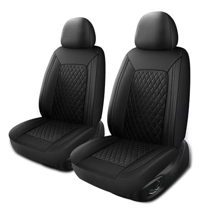 Faux Leather Front Car Seat Covers (N1 Black / Front Seat)