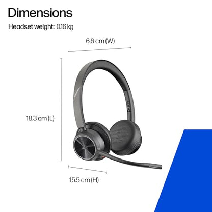 Poly Voyager 4320 UC Wireless Headset & Charge Stand (Headset + Charge Stand, Teams Version)
