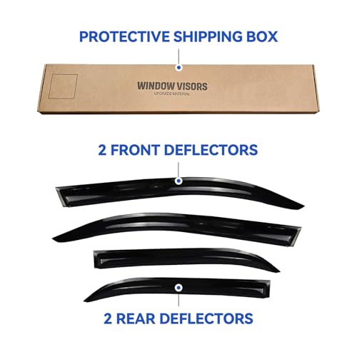 Window Visors Rain Guards for 2012 (2012-2017 toyota Camry)
