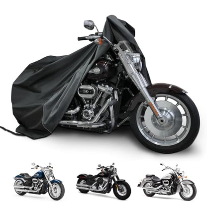 Motorcycle Cover for Harley Davidson Cruiser Softail Waterproof (104"-Cruiser)