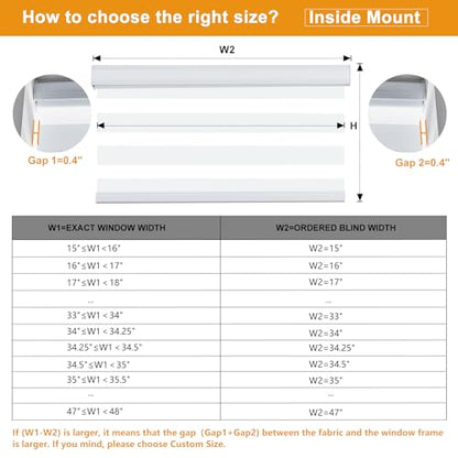 Zebra Blinds for Windows (16"w X 47"h / White)