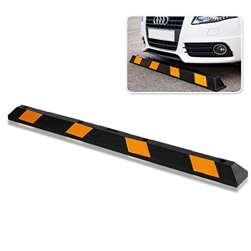 Parking Stopper for Garage Heavy Duty Rubber Parking Curb Stops 72” Garage Parking Stops Premium Quality Garage Wheel Stop Professional Grade w (1-Pack)
