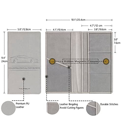 Car Registration & Insurance Card Holder (Grey)