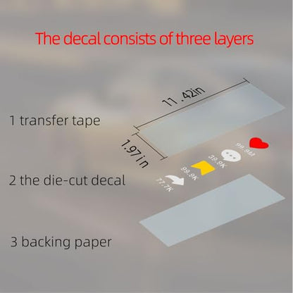 2 PCS Tiktok Inspired Car Stickers Decals