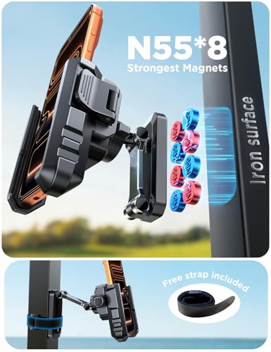 Magnetic Base Golf Cart Phone Holder (Black)