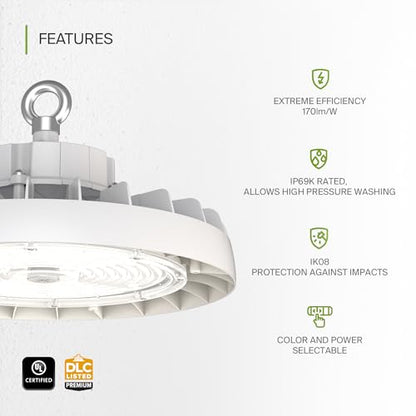 240W LED High Bay UFO Lighting (White)