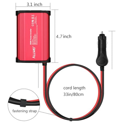 300W Car Power Inverter 12V DC to 110V AC Car Inverter