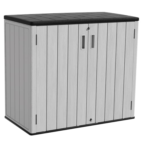 37 Cu.Ft Outdoor Storage Shed Weather Resistant (Light-Grey / Large-37 cu ft)