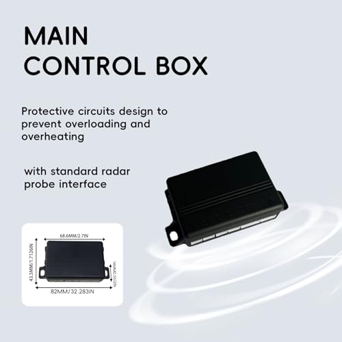 Parking Sensor kit New Feature Rear with Selectable Distance in Feet (Black)