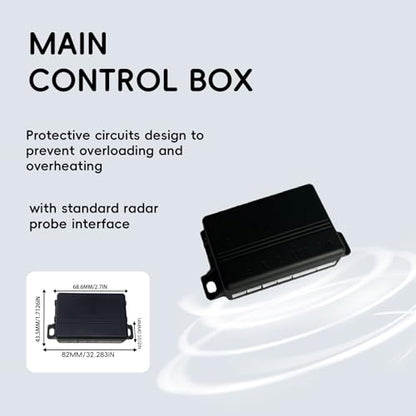 Parking Sensor kit New Feature Rear with Selectable Distance in Feet (Black)