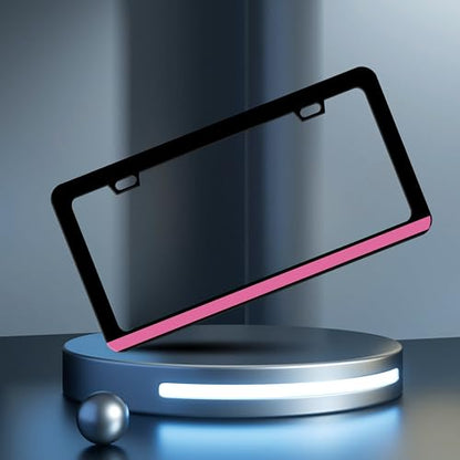Breast Cancer Awareness License Plate Frame Stainless Steel 6x12 Inch 2Hole (Breast Cancer Awareness)