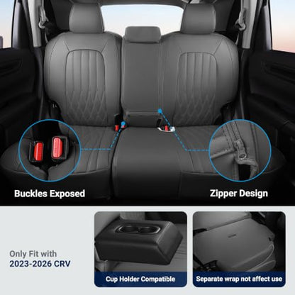 Custom for Honda CRV Seat Covers 2023 (Grey / CR-V2023-2026 EX,EXL,LX ,Sport,Hybrid)