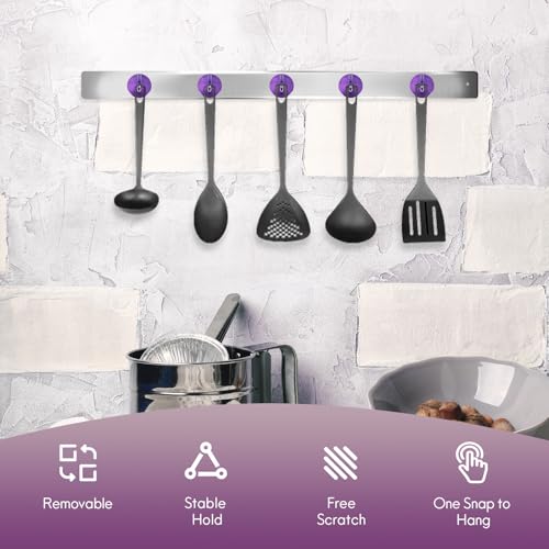 Magnetic Hooks Steel Tube Design for Cruise (Purple / 80lb Magnetic Hooks)