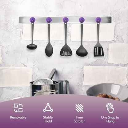 Magnetic Hooks Steel Tube Design for Cruise (Purple / 80lb Magnetic Hooks)
