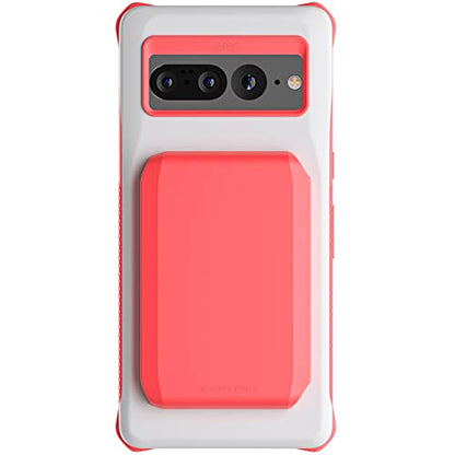 EXEC Google Pixel 7 Pro Wallet Case with Detachable Magnetic Credit Card Holder Heavy Duty Drop Protection Supports Wireless Charging Phone Cover Designed for 2022 Pixel 7 Pro (Pixel 7 Pro / Pink)