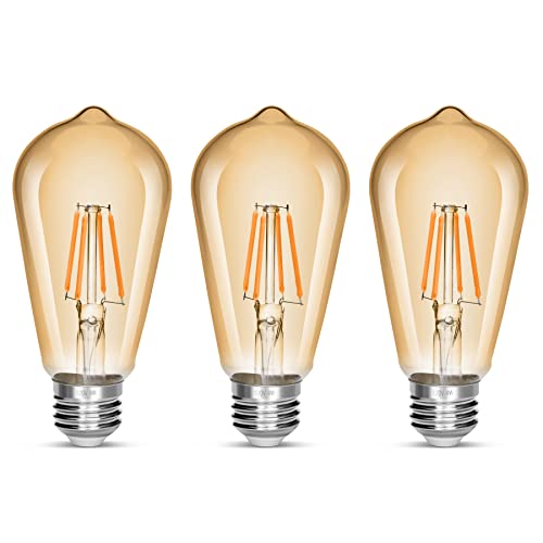 LED Edison Bulb 4W (Amber Warm / Pack of 3)