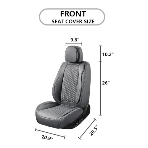 Car Seat Covers Full Set (2 Pack / Gray)